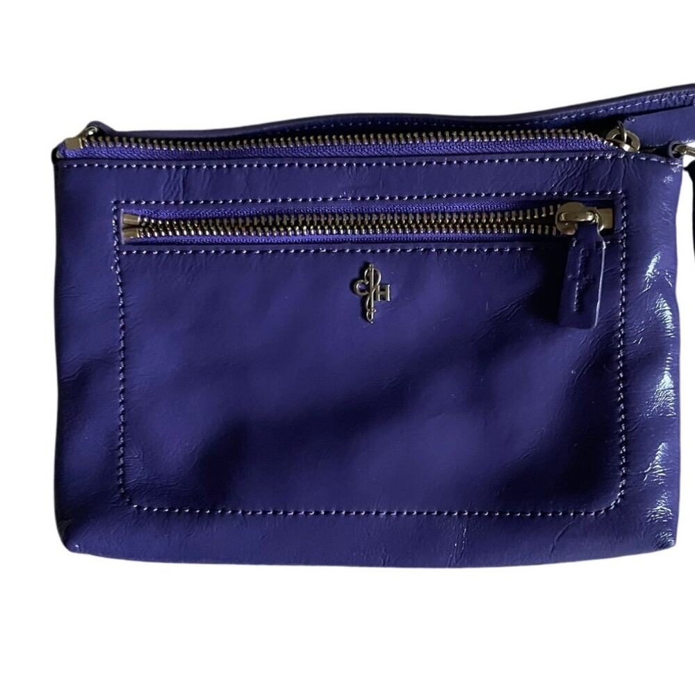 Cole Haan Womens/Teen Crossbody Vivid Purple Purse 5x8 inches Gold accents - Picture 3 of 9